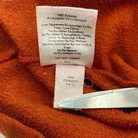 Eddie Bauer Mens Large Tall 1/4 Zip Pullover Fleece Lightweight Orange Polyester - Picture 9 of 10